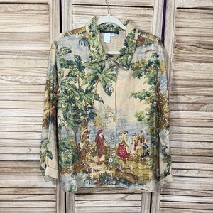 Alexis & Avery Shirt Vintage Scenic Print Size XL